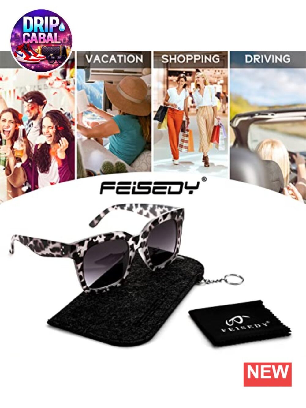 Vintage Butterfly Square Sunglasses for Women UV400 Gradient Lens Oversized - Picture 4 of 6